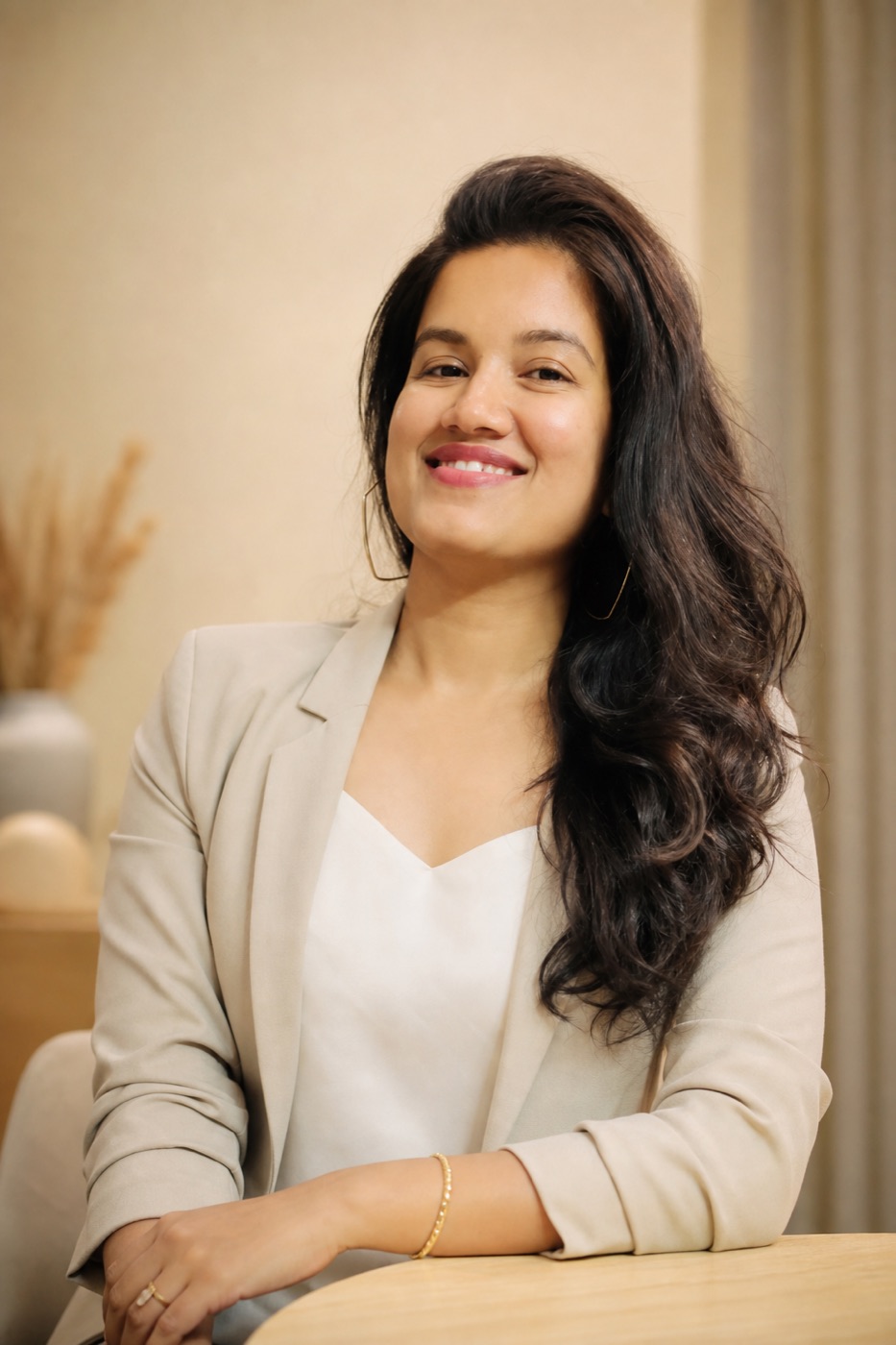 Parul Shah in a professional portrait for the about section